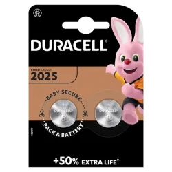 BATTERIE DURACELL 3V LITHIUM CR2025 (PZ.2) [PD2025]