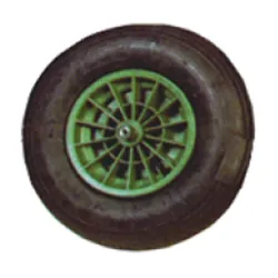RUOTA CARRIOLE PLASTICA VERDE PERNO 21 [RCF]