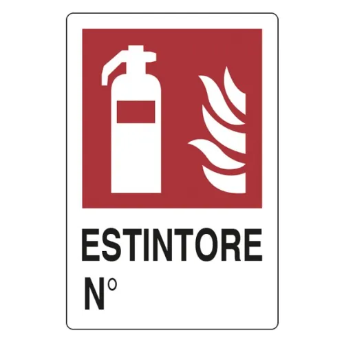 SEGNALE IN PVC 10020 ESTINTORE N. CM.30X20...