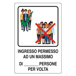 SEGNALE ALL.COVID INGRESSO NUMERO PERSONE 30X20 [S4802000]