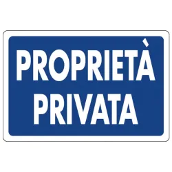 SEGNALE PVC PROPRIETA PRIVATA ( BLU) 30X20 [S7704730]