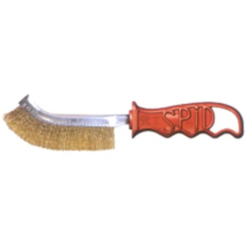 SPAZZOLA METALLO SPID MANICO CORTO ROSSO 010...