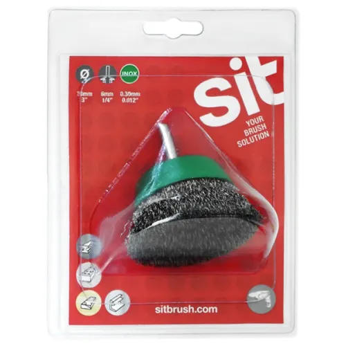 SPAZZOLA A TAZZA ACCIAIO INOX SIT 985 BT 75...