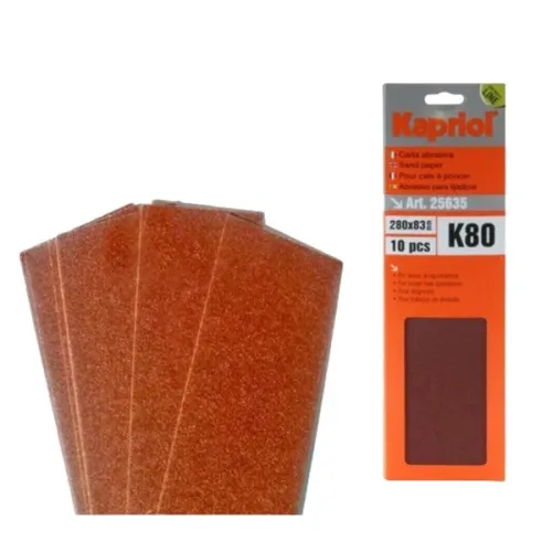 N.10 CARTE ABRASIVE K80