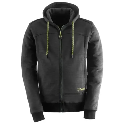 FELPA SLICK C/CAPPUCCIO NERA L