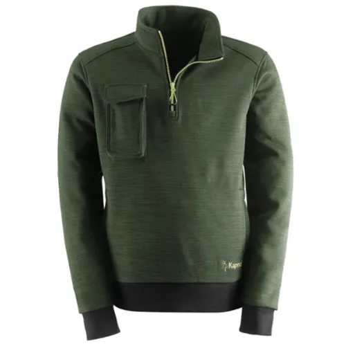 FELPA SLICK MEZZA ZIP VERDE XL