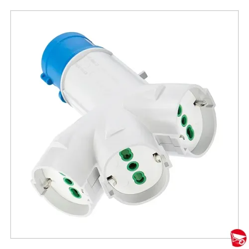 ADATTATORE INDUSTRIALE TRIPLO CEE 73095 IP44...