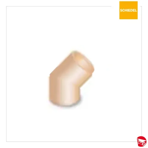 REFRATTARIO CURVA A 45° Ø 20