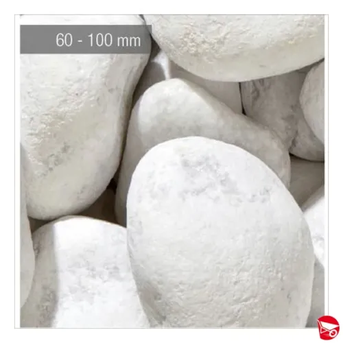 SASSO CIOTTOLO BIANCO CARRARA 60-100 MM SACCO...