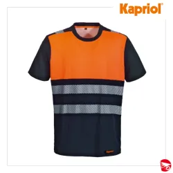 T-SHIRT HV ARANCIONE/BLU XL