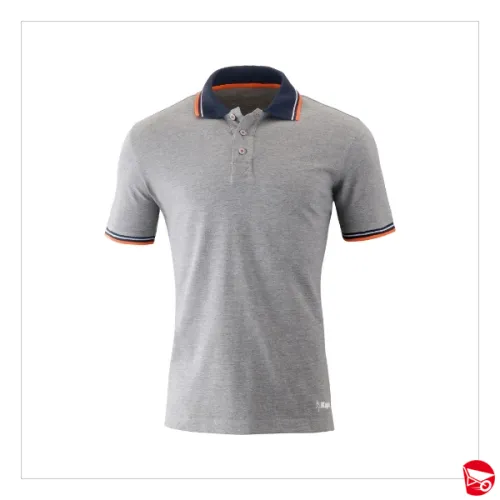POLO GRIGIO/ARANCIONE L