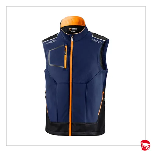GILET SPARCO ILLINOIS TECH BLU-ARANCIO L [GSTBAL]