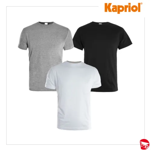 SET 3 T-SHIRT GRIGIO/BIANCO/BLU L