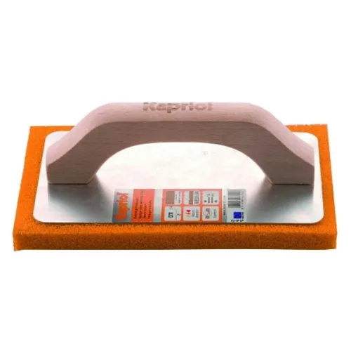 FRATTONE GOMMA SPUGNA ARANCIO MANICO LEGNO...