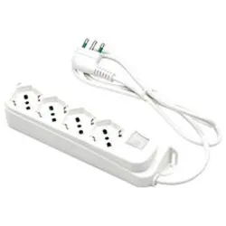 PRESA MULTIPLA 4P SCHUKO 47420 CON INTERRUTTORE BIANCA...